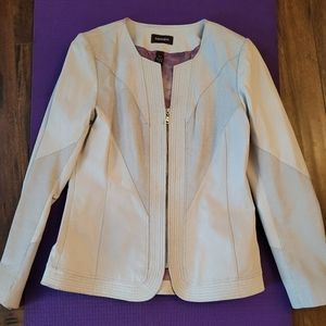 DANIER Off White Leather Jacket M
